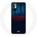 Maniacase Hoesje voor Xiaomi Redmi Note 10 5G Stranger Things seizoen 2 logo Blauw