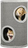Pawhut Kattentoren - Spaanplaat, Polyester - Ø35 x 60H cm - Lichtgrijs