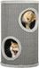 Pawhut Chat - Panneau de particules, Polyester - Ø35 x 60H cm - Gris clair