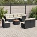 Maison Exclusive - Ensemble de meubles de jardin 9 pièces avec canapé et coussins, noir, en polyrotin