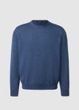 MAERZ Muenchen MAERZ Heren Trui Wol Ronde Hals 3XL Middenblauw