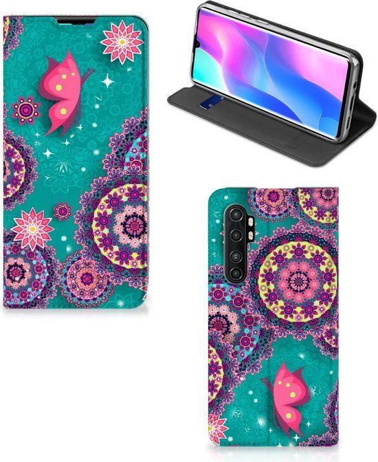 Flipcase Xiaomi Mi Note 10 Lite - Smart Cover - Cirkels en Vlinders