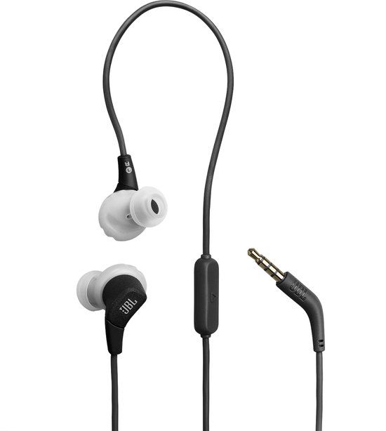 JBL Endurance Run 3 - Bedrade Sport Oordopjes - In-ear met FlipHook & TwistLock - Zwart