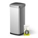 EKO EcoSmart Hoge en Grote Keuken Prullenbak, 80L/21.1G Hoge Capaciteit, Touchless Zachte Vierkante Bewegingssensor Vuilnisbak, Geborsteld Roestvrij Staal