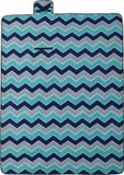 vidaXL Picknickkleed opvouwbaar golven 200x150 cm fluweel blauw