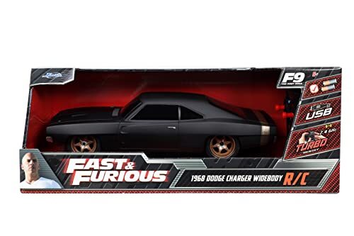 Jada Toys Jada - 253206012 Fast & Furious RC Dom's Dodge Charger 1:16, op afstand bestuurd voertuig, RC auto, vanaf 6 jaar