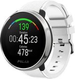 Strap-it Polar Ignite twill siliconen band - wit