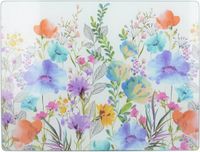 Creatieve Tops Glazen snijplank, werkbladbeschermer Meadow 40x30cm