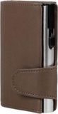 Clicksafe JÜSCHA GMBH Clicksafe pasjeshouder - RFID - 8 pasjes - kunstleer/aluminium - bruin/zilver - JU-962105