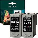Evoke Printer cartridge CANON PG40 zwart + CL41 kleur XL