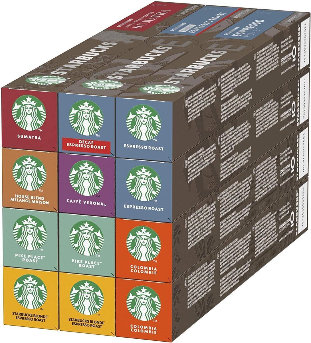 STARBUCKS Starbucks® by Nespresso Probeerverpakking - 8 varianten - 12 x 10 capsules