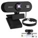 Merkloos Webcam 2K 30 FPS Full HD 1080p Met microfoon Draaibare beugel Groothoeklens