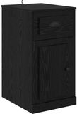 vidaXL - Bijzetkast - 40 x 50 x 75 cm - Bewerkt hout - Zwart Eiken