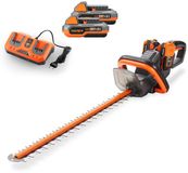 FUXTEC accu heggenschaar FX-E2HSSET 40V | 61 cm snijlengte | 26 mm snijdikte | 2x 20V Li-ion-accu | Draaibare handgreep | Elektrische rem