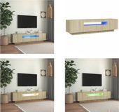 vidaXL Tv-meubel met LED-verlichting 160x35x40 cm sonoma eikenkleurig