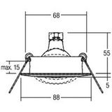 Brumberg Leuchten NV-inbouwspot 00196315 GX5,3 50W NI-mt downlight/spot/schijnwerper 4250047764151