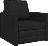 vidaXL Slaapbank Zwart Stof 74 x 77 x 81 cm