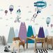 Ambiance Sticker Muurstickers voor kinderen, babykamer, decoratie, zelfklevend, enorme dieren, plezier, H 90 x L 135 cm