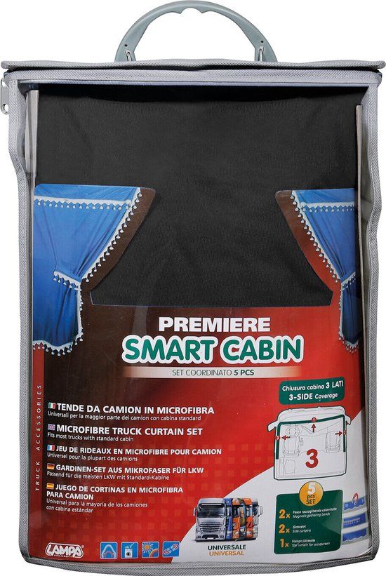 LAMPA Truck Gordijnen SMART CABIN Zwart