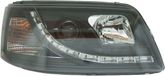 Set AutoStyle Set Koplampen incl. DRL passend voor Volkswagen T5 2003-2010 - Zwart