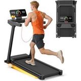 Opvouwbare loopband, helling 0-10%, snelheid 1-12 km/u, 3,0 pk, 12 trainingsprogramma's, met hartslagsensor