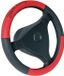 Simoni Racing Stuurwielhoes Trophy 1 - Rood/Zwart Eco-Leder - 37-39cm