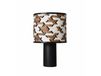 Grande lampe à poser en bois de chêne et bambou marron et noir