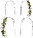 Merkloos 4 x Rozenboog - Tuinboog - Metaal - Donkergroen - 240 cm Hoog