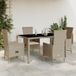 Maison Exclusive - Ensemble de jardin 5 pièces avec coin repas, coussins inclus, de couleur beige, en polyrotin