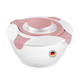 Westmark Slakom met handvatten en dressingbakje; inhoud: 6,5 l, kunststof, Praktika, doorzichtig/wit/roze, 2422227P