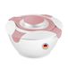 Westmark Slakom met handvatten en dressingbakje; inhoud: 6,5 l, kunststof, Praktika, doorzichtig/wit/roze, 2422227P
