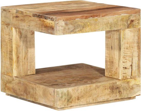 vidaXL Salontafel 45x45x40 cm massief mangohout
