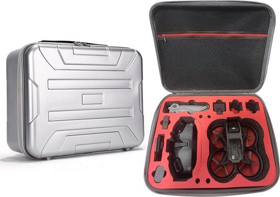 50CAL Grote Waterdichte Koffer Stylisch Zilver voor DJI Avata FPV race drone & DJI Goggles 2