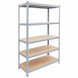 Merkloos Relaxdays Stellingkast - 200 x 120 x 40 cm - 875 kg - grijs