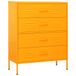 vidaXL Commode, moutarde, 80x35x101,5 cm, acier