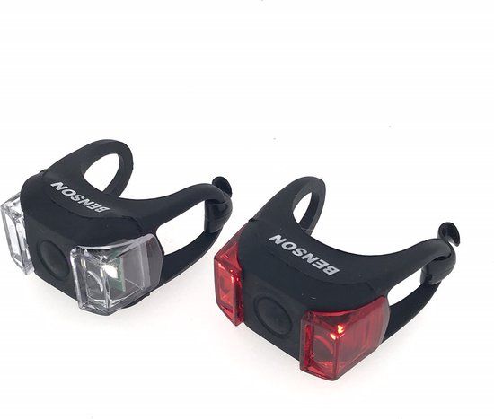 Benson Fietsverlichting Set - Waterdicht - Silicone - Multi