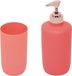 Concorde accessoires de salle de bain - gobelet/distributeur de savon - plastique rose saumon