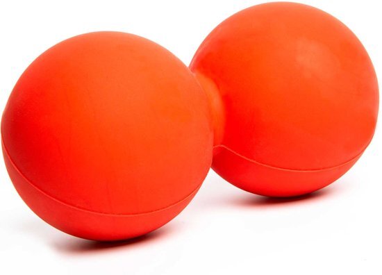 #DoYourFitness - Massagebal - Â»GloboÂ« - Lacrosse Bal Twinball / Fasciaball voor effectieve zelfmassage - 12 5 x 6 4 cm - oranje