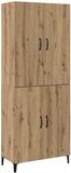 vidaXL - Highboard - 2 - st - Artisan - Eiken - 69,5 - x - 34 - x - 180 - cm - Bewerkt - hout
