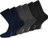 normani 6 paar comfortsokken met zachte rand en badstofzool marineblauw/antraciet/zwart Schoenmaat 35-38
