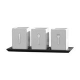 Lifetime Brands White Ceramic Kitchen Utensil Organizer