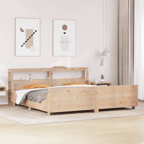 vidaXL Bedframe 180x200 cm Massief Grenenhout