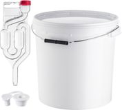 KADAX Set Fermentatie emmer met deksel en handvat 20L wit + gistingsstop 340503 + gistingswaterslot 405590 K16302