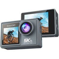 SZSMART Sportcamera M40R Trillingsbestendig Zilveren (5K Ultra HD - Wi-Fi - Sony IMX386 Lens)