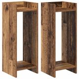 vidaXL Plantenstandaard 2 stuks oud hout 30 x 30 x 80 cm