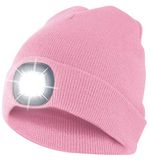 LIGHTOUSE: kap met oplaadbare led-koplamp. Roze