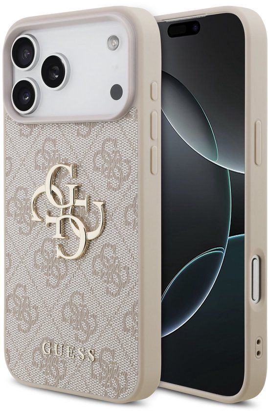 Guess 4G Metal Logo Backcover voor de Apple iPhone 17 Pro Max - Roze