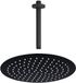 FortiFura Calvi Hoofddouche - 25cm - Rond - Mat Zwart