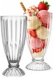 Alessandro ijscoupe Venice - 2x stuks - glas - kristal - 360 ml - 18 x 8 cm - coupelles à glace