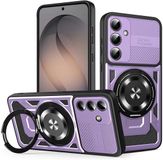 Techsuit Hoesje geschikt voor Samsung Galaxy S26 - RuggedCam Back Cover - Geschikt voor MagSafe - Paars